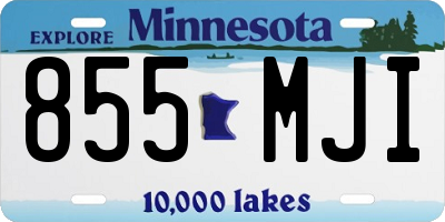 MN license plate 855MJI