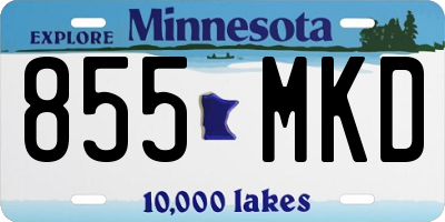 MN license plate 855MKD