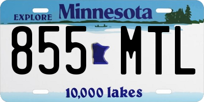 MN license plate 855MTL