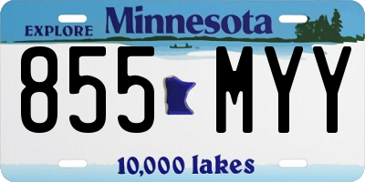 MN license plate 855MYY