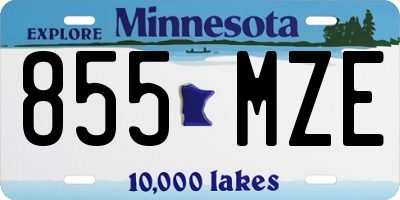 MN license plate 855MZE