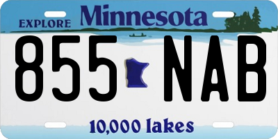 MN license plate 855NAB