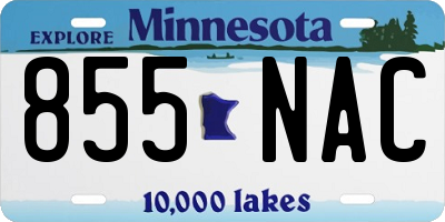 MN license plate 855NAC