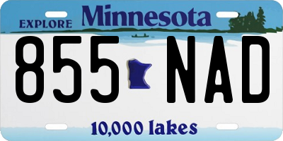 MN license plate 855NAD
