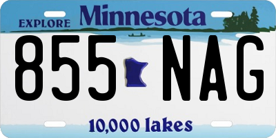 MN license plate 855NAG