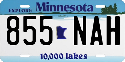 MN license plate 855NAH