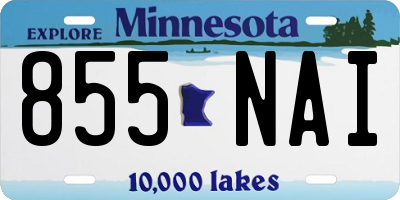 MN license plate 855NAI