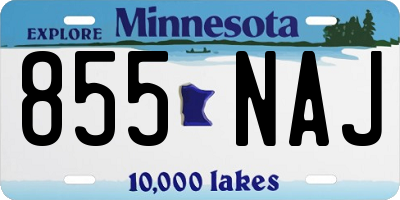 MN license plate 855NAJ