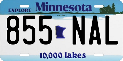 MN license plate 855NAL
