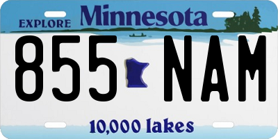 MN license plate 855NAM