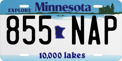 MN license plate 855NAP