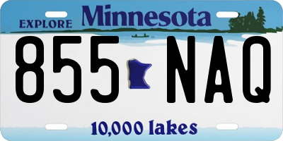 MN license plate 855NAQ