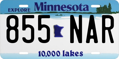 MN license plate 855NAR