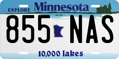 MN license plate 855NAS