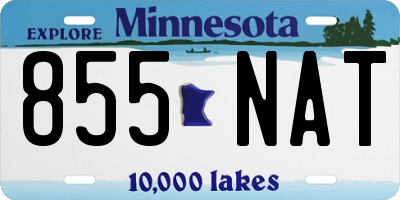 MN license plate 855NAT