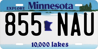 MN license plate 855NAU