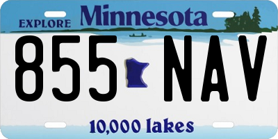 MN license plate 855NAV