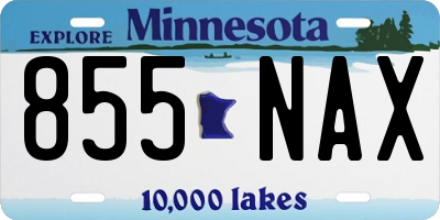 MN license plate 855NAX