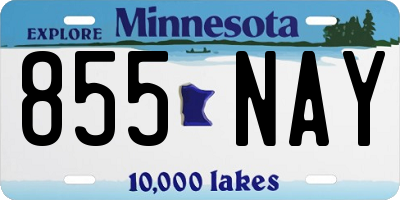 MN license plate 855NAY