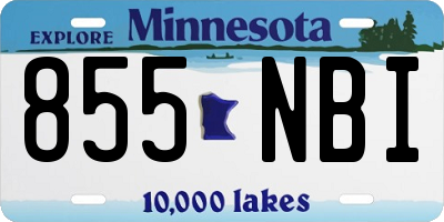 MN license plate 855NBI