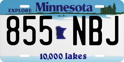 MN license plate 855NBJ