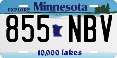 MN license plate 855NBV