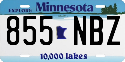 MN license plate 855NBZ