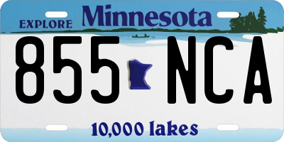MN license plate 855NCA
