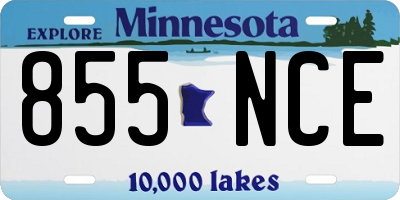 MN license plate 855NCE