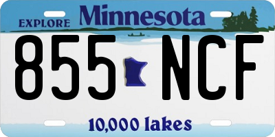 MN license plate 855NCF