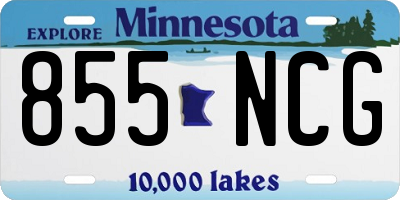 MN license plate 855NCG