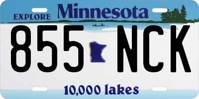 MN license plate 855NCK