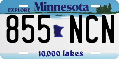 MN license plate 855NCN