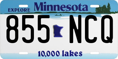 MN license plate 855NCQ