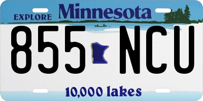 MN license plate 855NCU