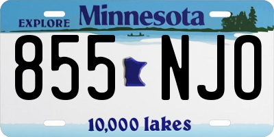 MN license plate 855NJO