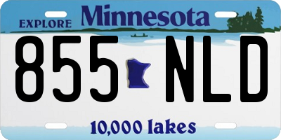 MN license plate 855NLD