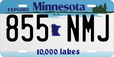 MN license plate 855NMJ