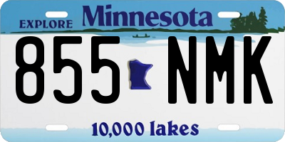 MN license plate 855NMK