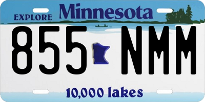 MN license plate 855NMM