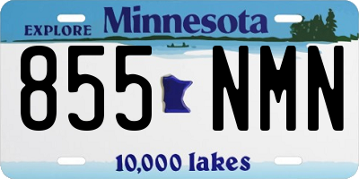 MN license plate 855NMN