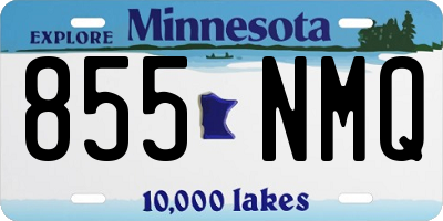 MN license plate 855NMQ