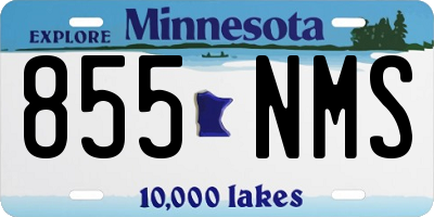 MN license plate 855NMS
