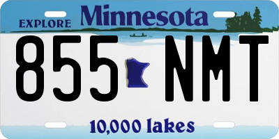 MN license plate 855NMT