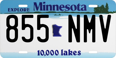MN license plate 855NMV
