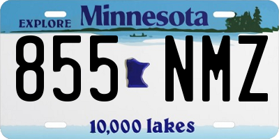 MN license plate 855NMZ