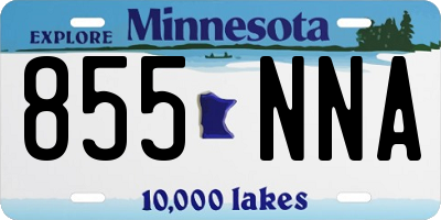 MN license plate 855NNA