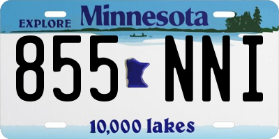 MN license plate 855NNI