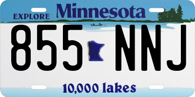 MN license plate 855NNJ