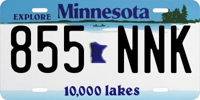 MN license plate 855NNK